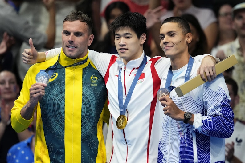 Kyle Chalmers, Pan Zhanhle și David Popovici, pe podium