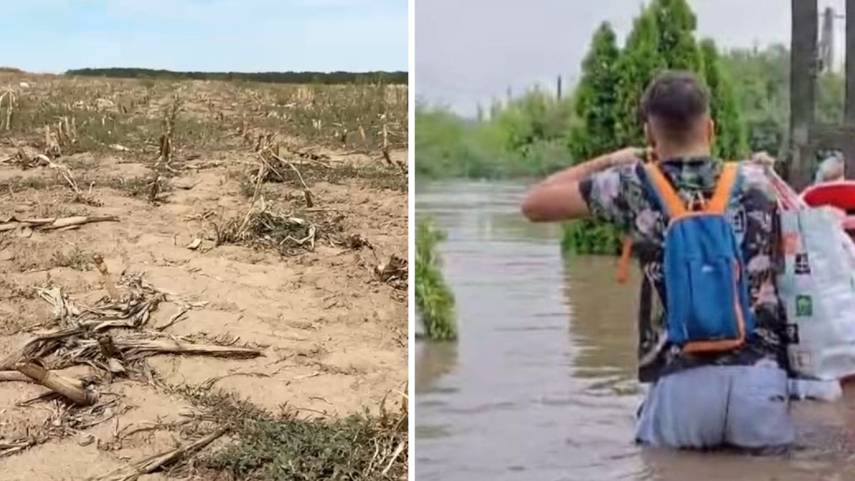 România, împărțită între fenomene meteo extreme. Seceta persistă în sudul  țării. Pământul este atât de uscat în Dolj, încât nici nu poate fi arat