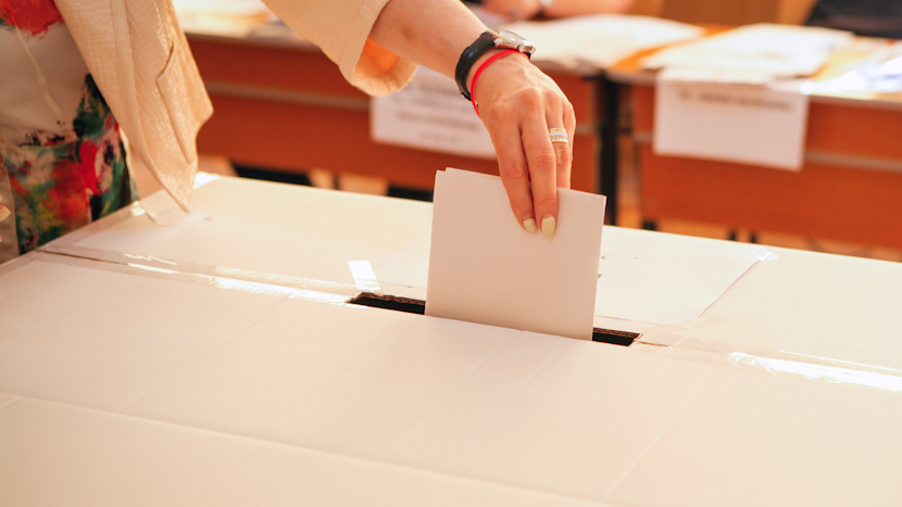 buletin de vot in urna