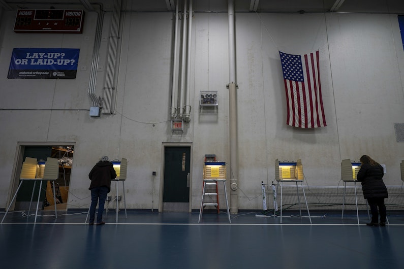 Sectie de vot in Wisconsin