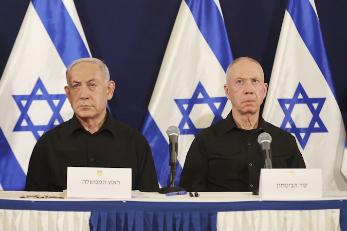 Benjamin Netanyahu și Yoav Gallant
