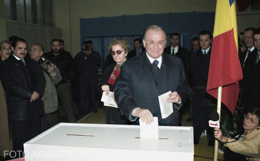 ion iliescu la vot