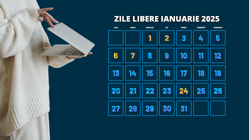 calendar zile libere ianuarie 2025