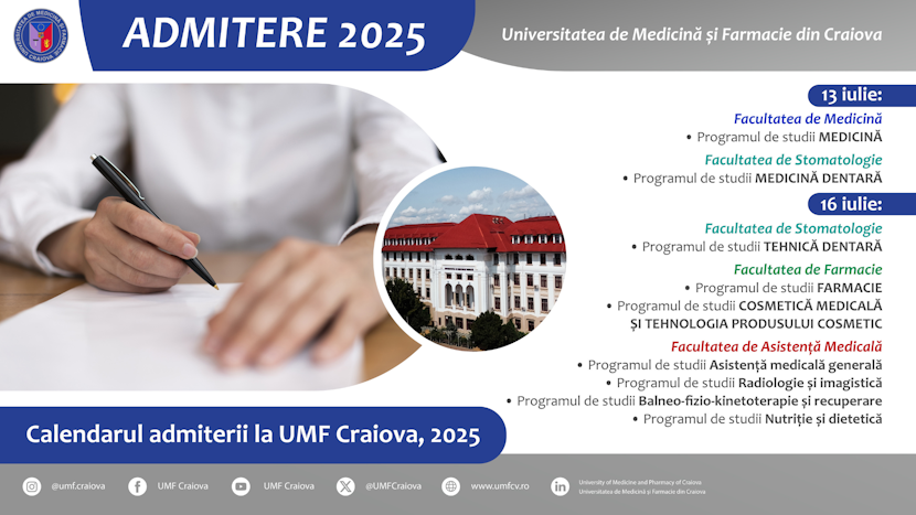 banner admitere umf craiova 2025