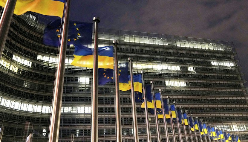 Steagul Ucrainei, la Comisia Europeană