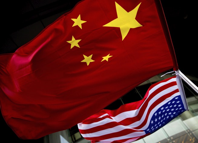 Steagurile Chinei și Statelor Unite ale Americii