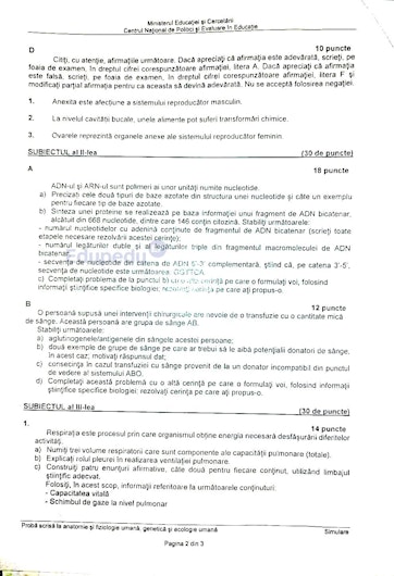 Subiectele la Logică la simulare Bac 2025