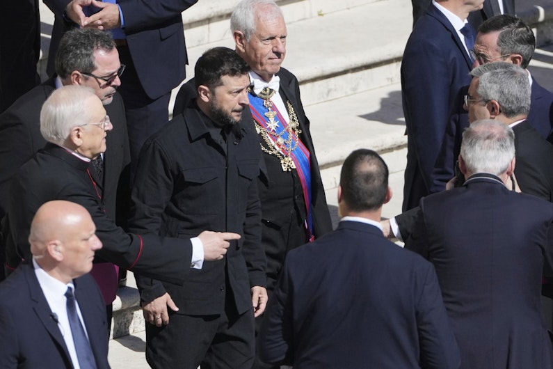 Volodimir Zelenski, la funeraliile Papei Francisc