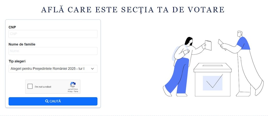 captură registrul electoral