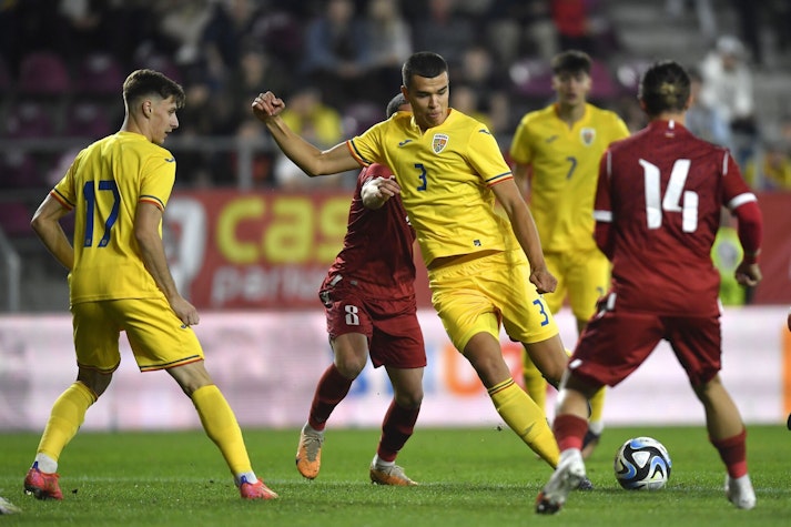 jucători de fotbal în timpul unui meci