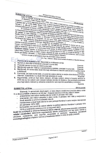 Subiecte Bac 2025 la Istorie, pagina 2