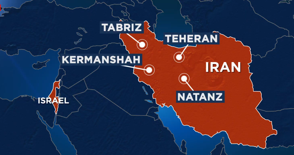 harta cu siturile nulceare din Iran