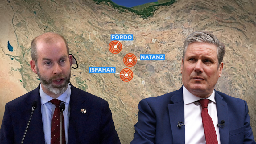 Jonathan Reynolds, ministru pentru Afaceri, Energie și Strategie Industrială (stanga) și premierul din Marea Britanie Keir Starmer (dreapta).)