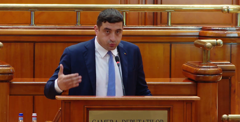 george simion lla pupitru în parlamentul româniei
