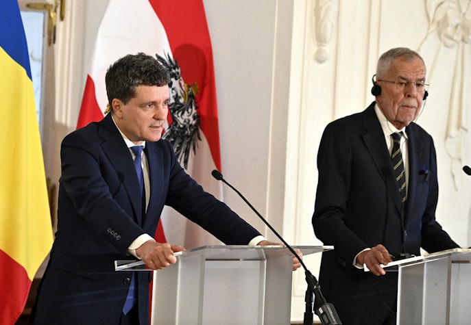 Nicușor Dan și omologul său austriac, Alexander Van der Bellen