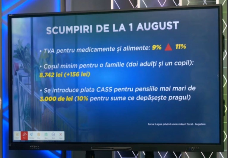 Creșteri de taxe de la 1 august