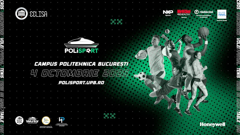 afișul de promovare a evenimentului polisport
