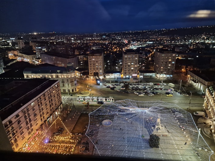 Iasi - vedere de sus, noaptea