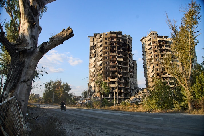 Cladiri din Ucraina lovite de rachete rusesti