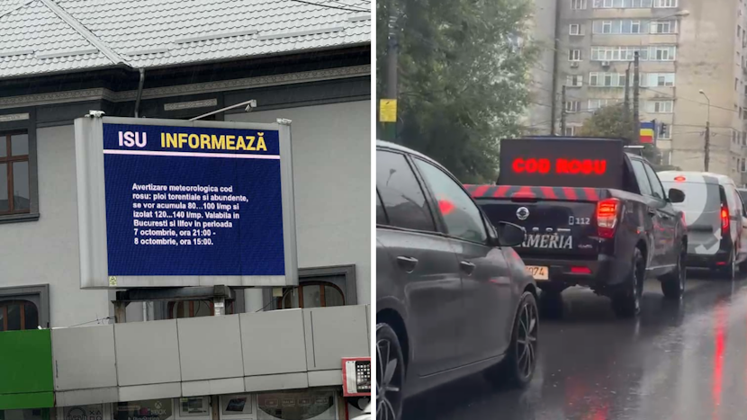 Mesaje de avertizare de la ISU București și Jandarmeria Română