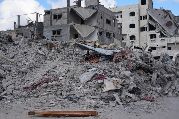 Ruine in Fasia Gaza, dupa armistitiul dintre Israel si Hamas