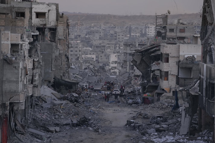 Ruine in Fasia Gaza, dupa armistitiul dintre Israel si Hamas
