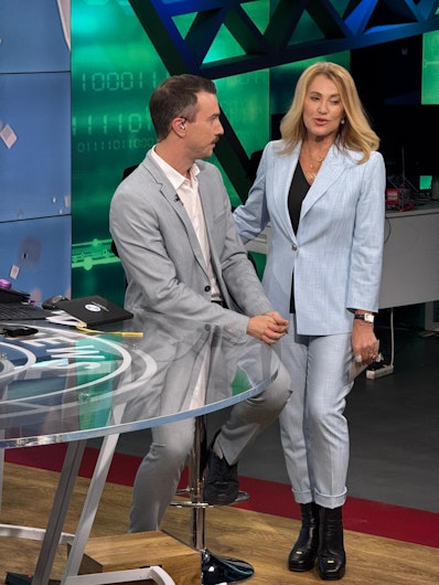 Nadia Comăneci și Claudiu Popa, la Euronews România