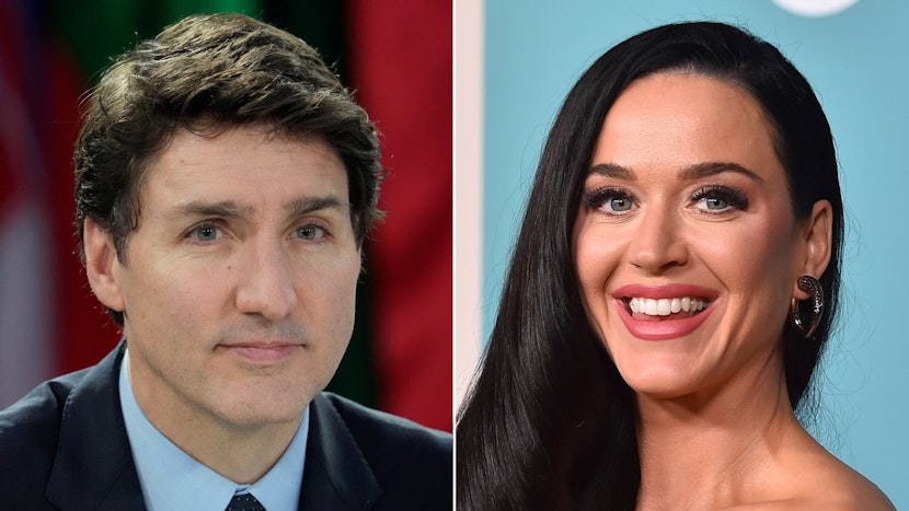 Katy Perry și Justin Trudeau (colaj foto)