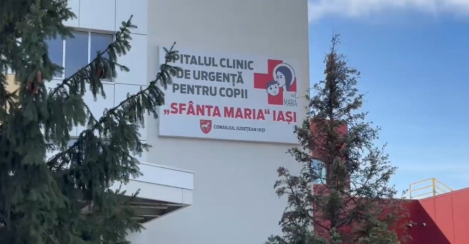 fațada spitalului clinic de urgență pentru copii sfânta maria din iași