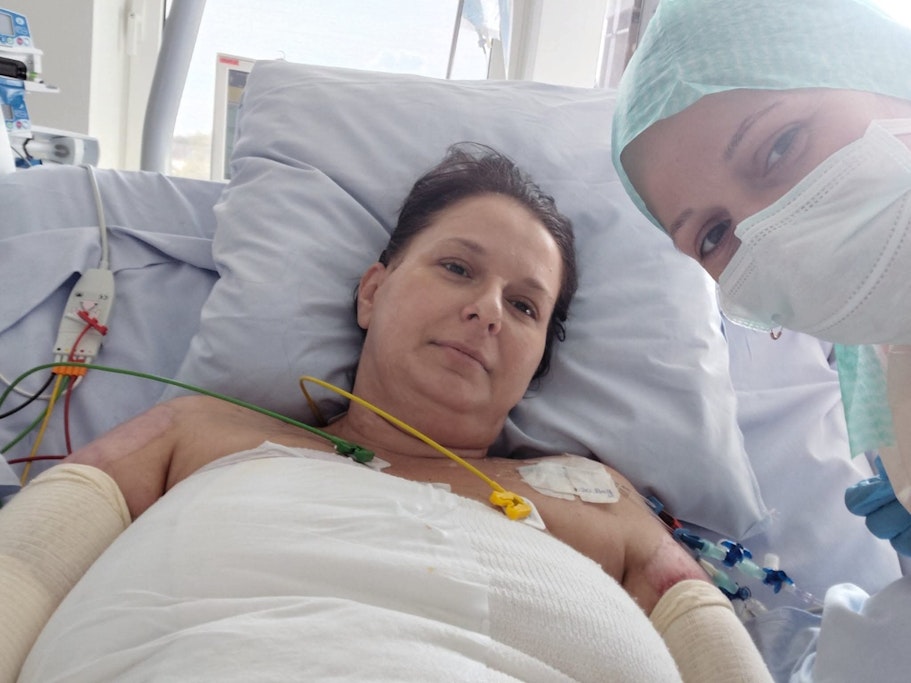 lavinia vlad pe patul de spital din belgia