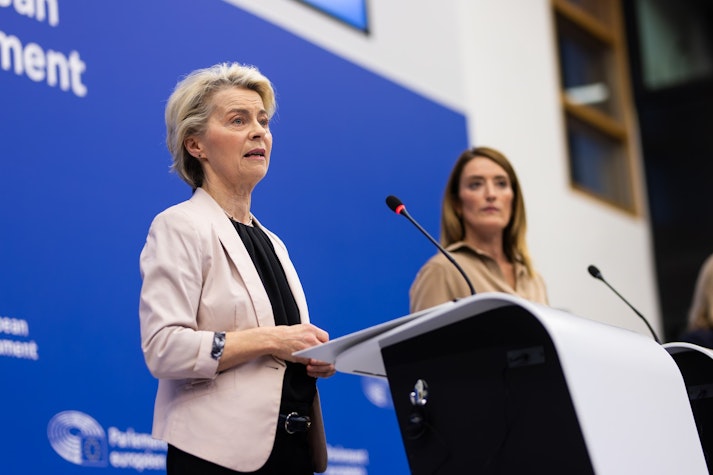 Ursula von der Leyen și Roberta Metsola