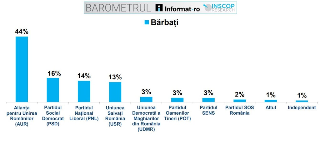 Studiu. Cum votează românii în funcție de gen