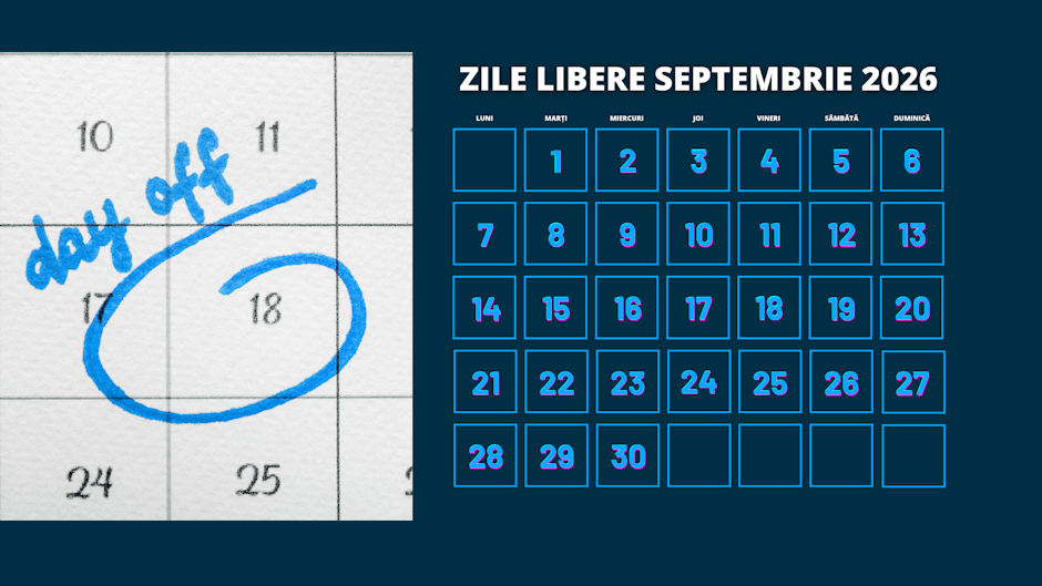 Calendar zile libere septembrie 2026