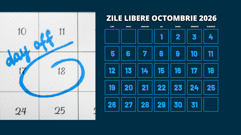 Calendar zile libere octombrie 2026