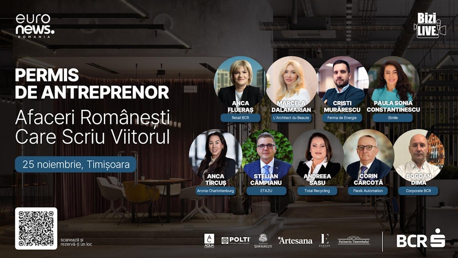 Afișul evenimentului „Permis de antreprenor - Afaceri Românești Care Descriu Viitorul”