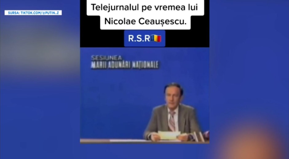 Imagine de pe TikTok în care este lăudat comunismul