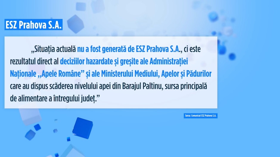 Comunicatul ESZ Prahova