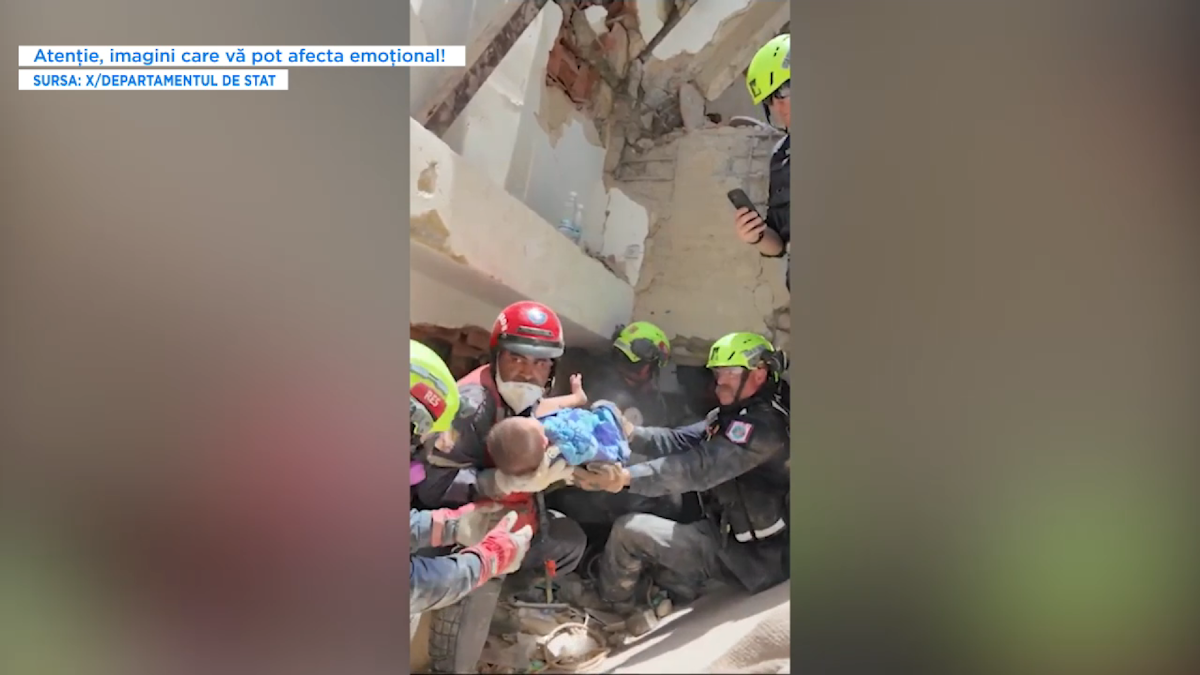 Un bebeluș salvat de sub dărâmături în urma cutremurelor devastatoare din Venezuela