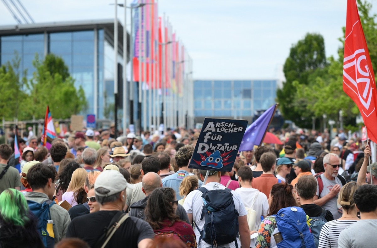 Proteste masive în Germania față de congresul partidului de extremă dreapta AfD la Erfurt