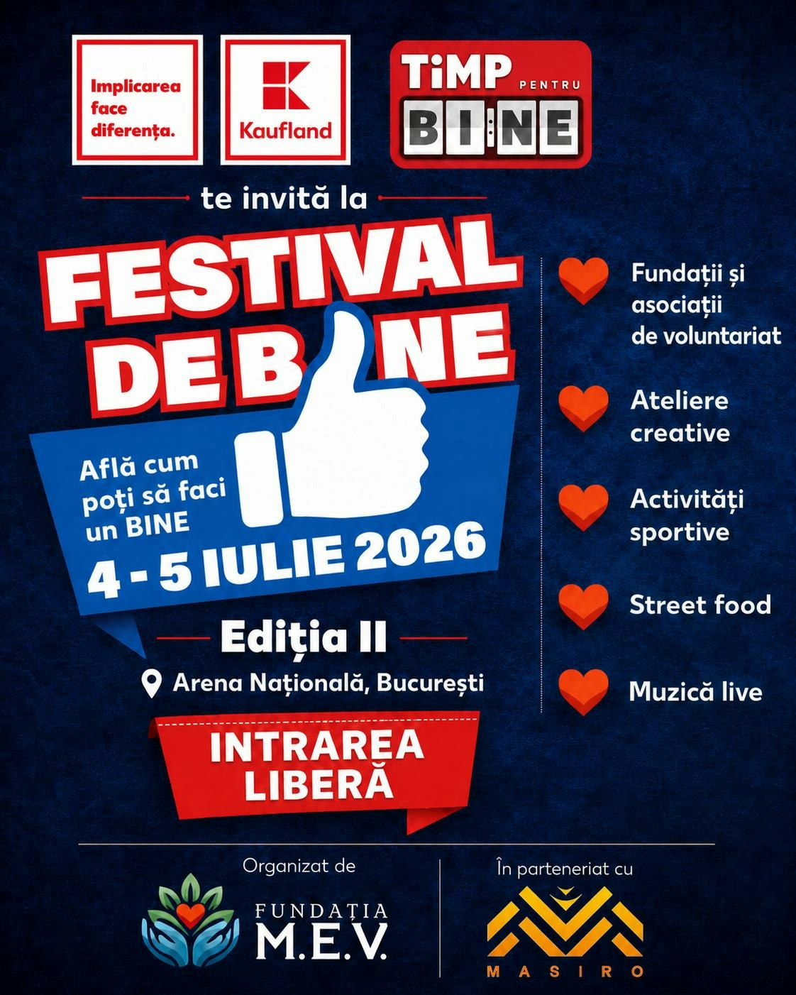 Festival de Bine revine în capitală, la Arena Națională