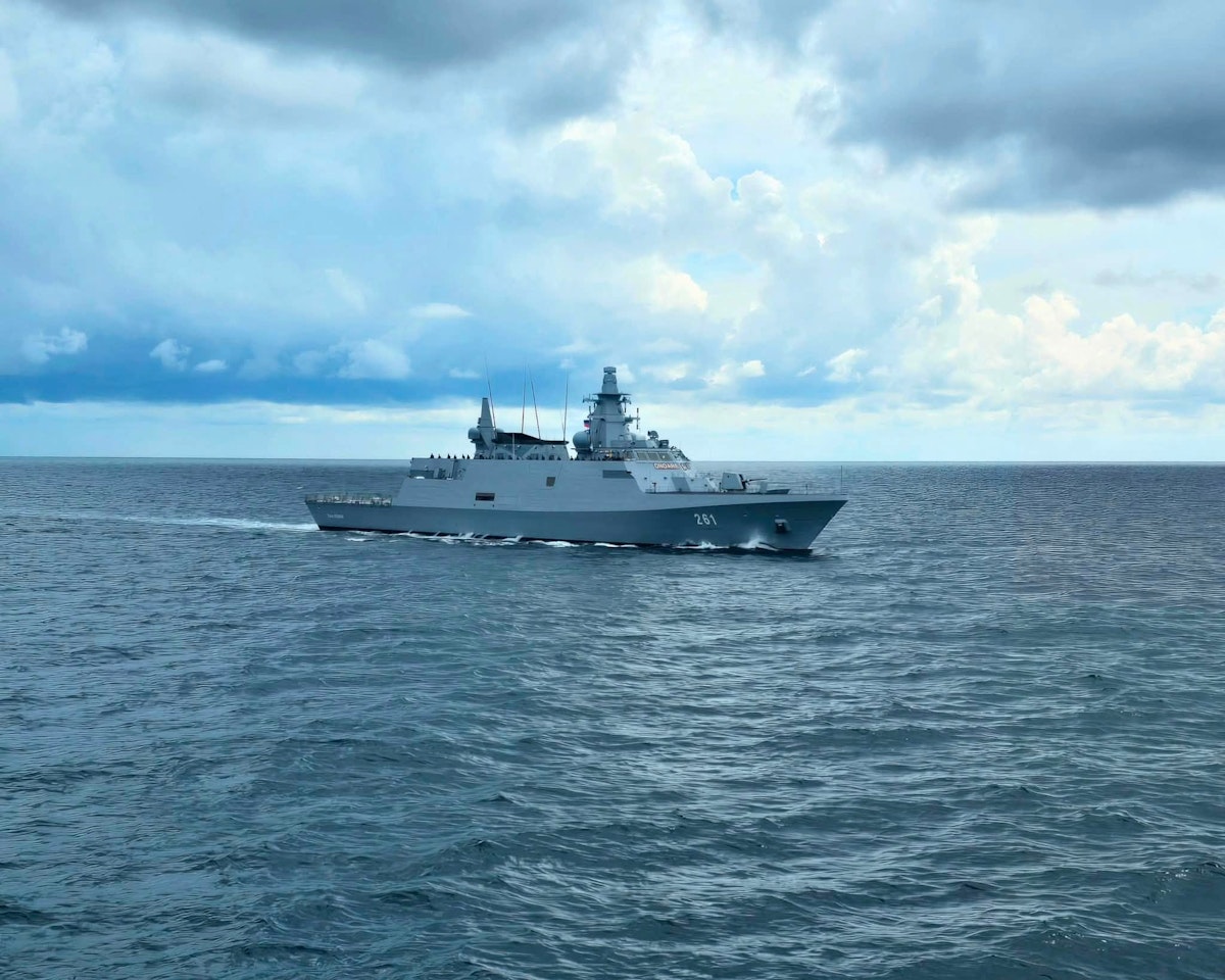 Corveta modernă „Contraamiral August Roman” ajunge în portul militar Constanța