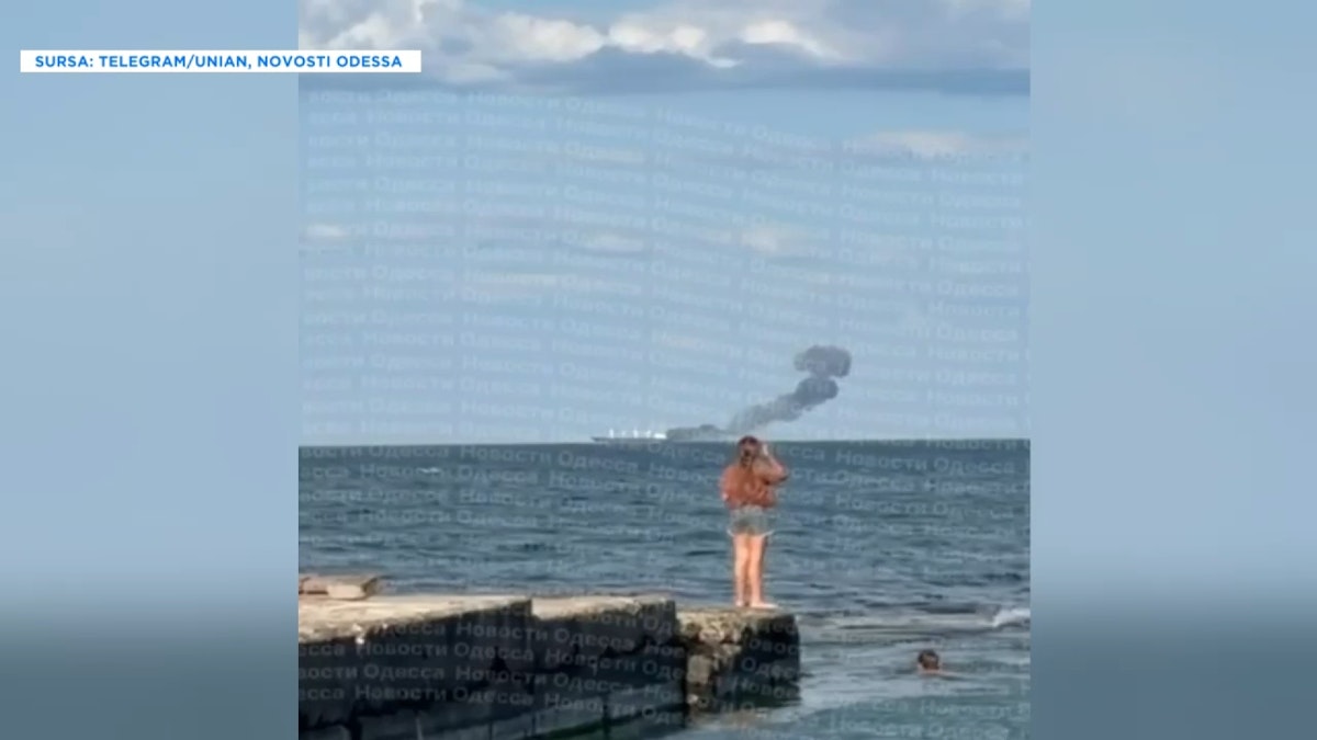 Navă de marfă bombardată în Marea Neagră, risc de dezastru ecologic
