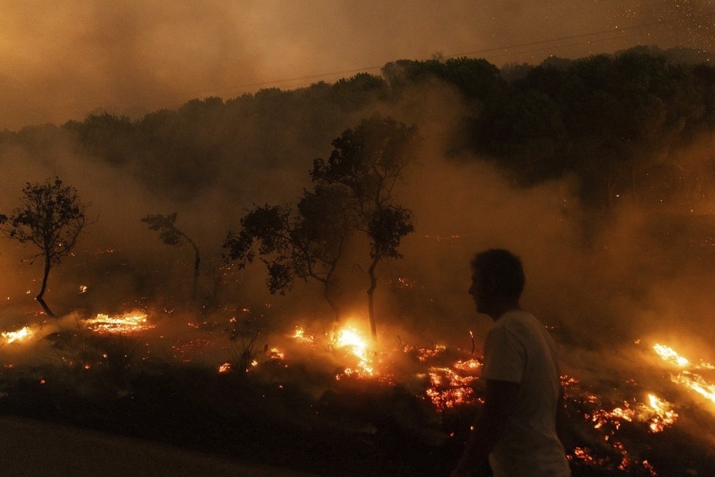 Un incendiu uriaș în Halkidiki forțează evacuarea turiștilor pe mare