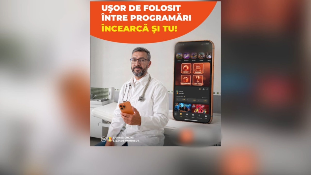 Imaginea unui medic, folosită pentru a promova jocurile de noroc. Amenda pe care o riscă firma care a inițiat campania