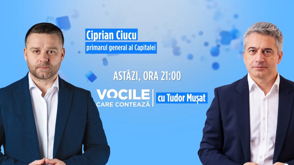 Primarul Ciprian Ciucu, invitat la „Vocile care contează”: stadiul șantierelor și insolvența STB în București