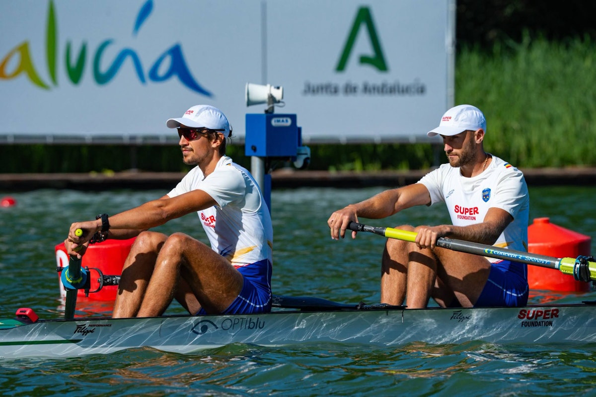 Ștefan Berariu și Florin Lehaci în finala A la Campionatul Mondial de Canotaj 2026, dublu rame