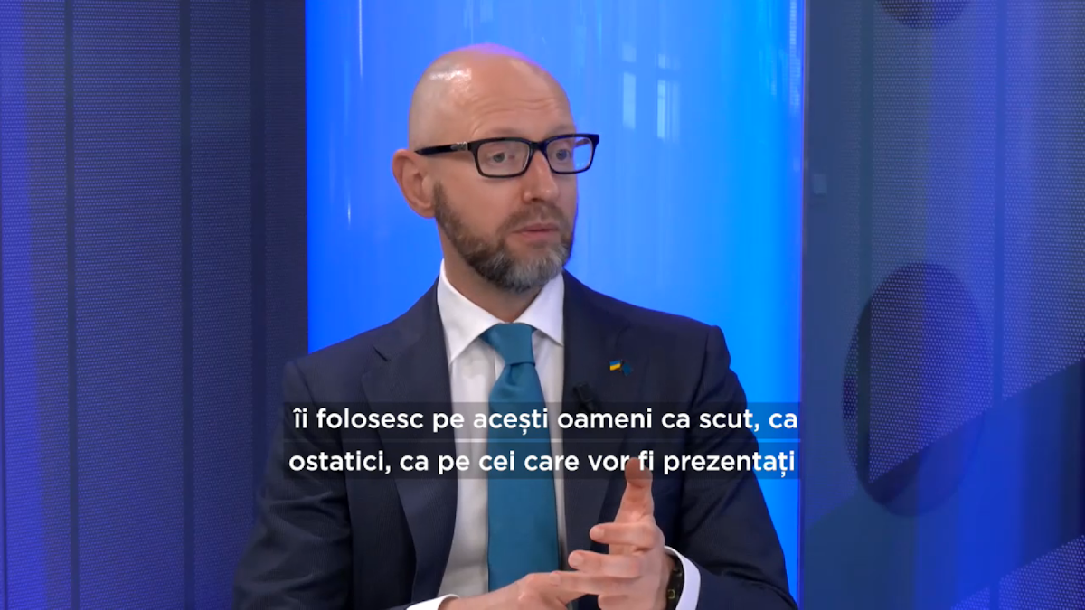 Arseni Iațeniuk: Oleșkî, civili folosiți ca scut de Rusia pentru imagine internațională