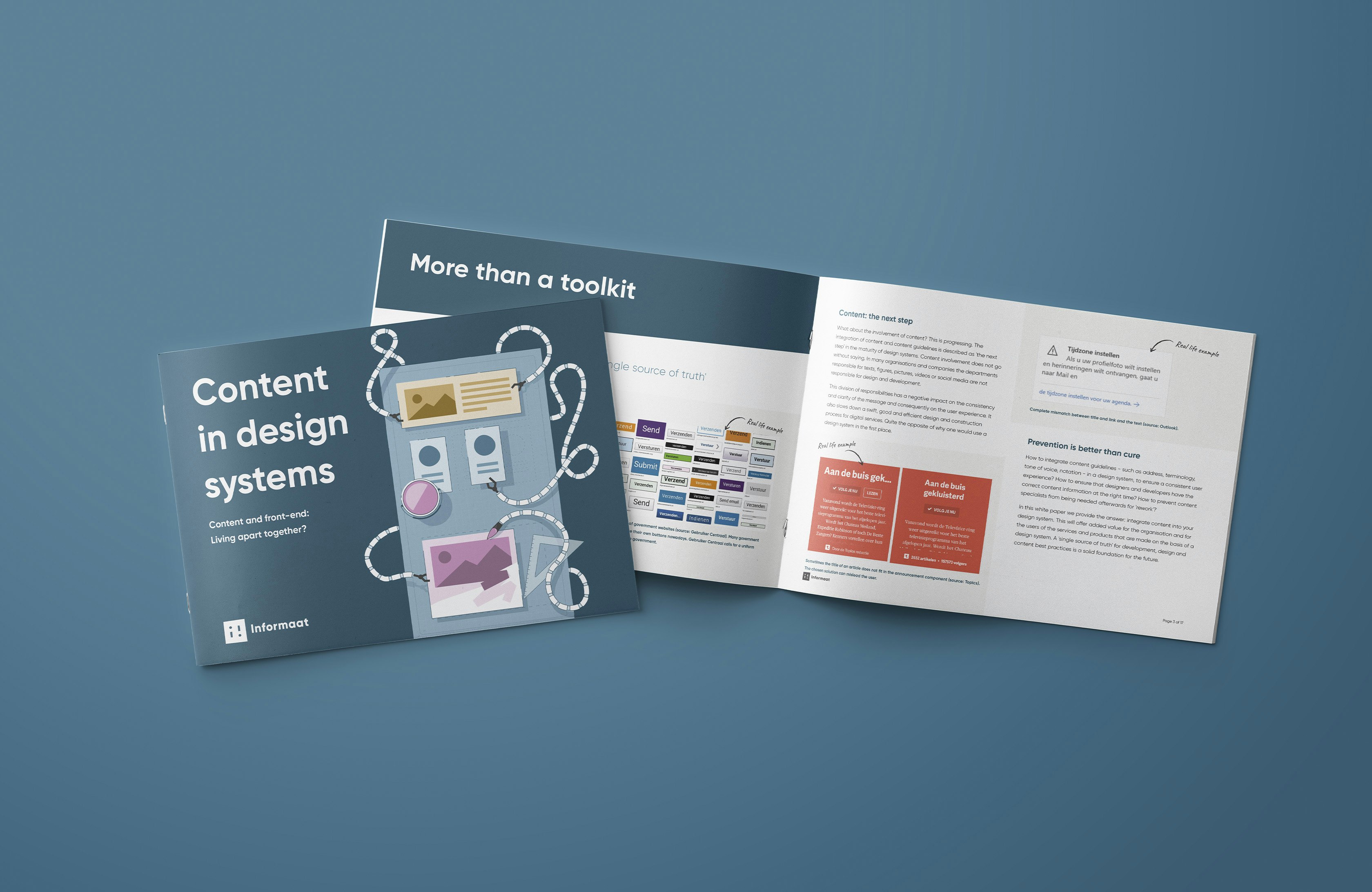Presentatie afbeelding van whitepaper content in design systems.