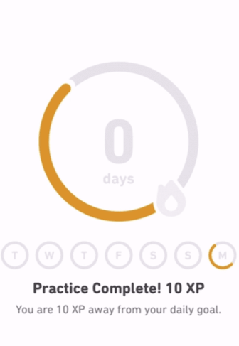 Goal distance Duolingo
