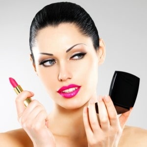 lip augmentation, woman with lipstick